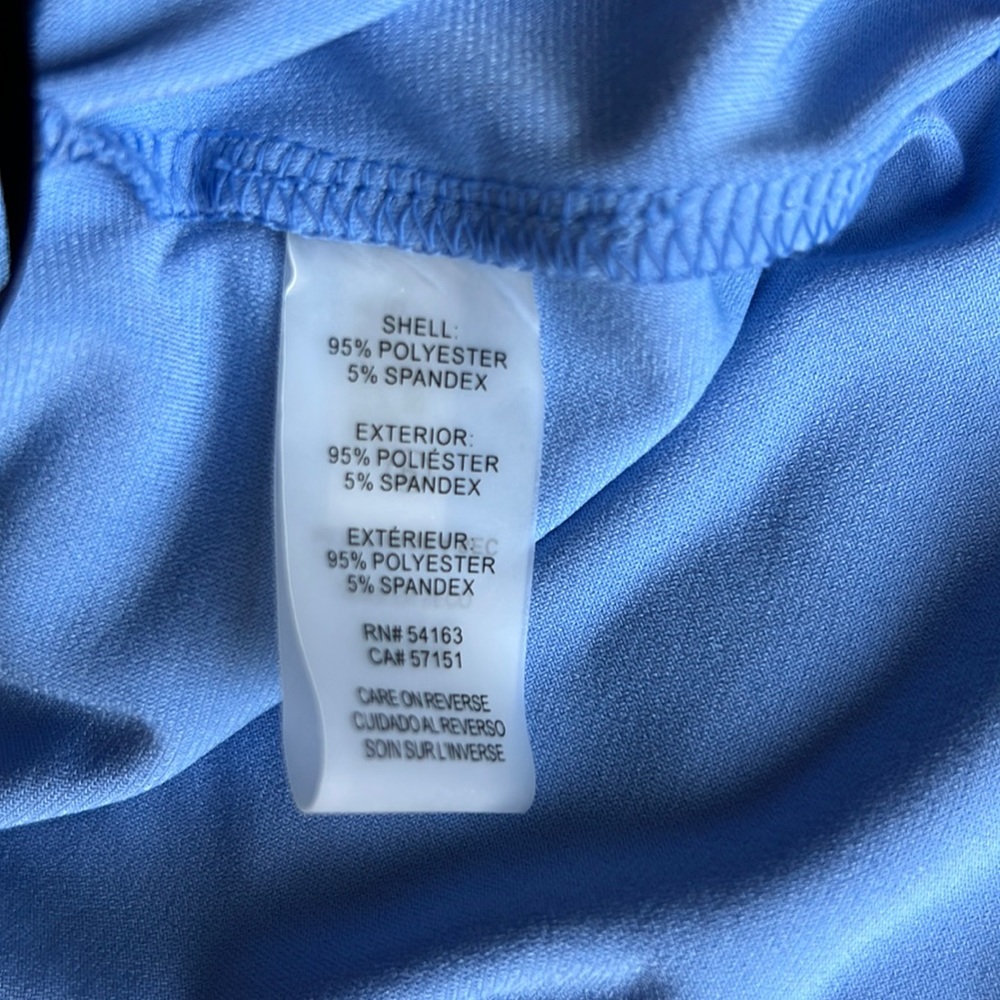 Tommy Hilfiger sleeveless collared button up blouse. Large. Blue - Picture 6 of 6